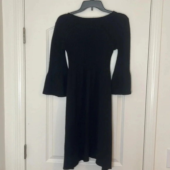 Black Sweater Dress with Bell Sleeves - Size S/M - Picture 2 of 4